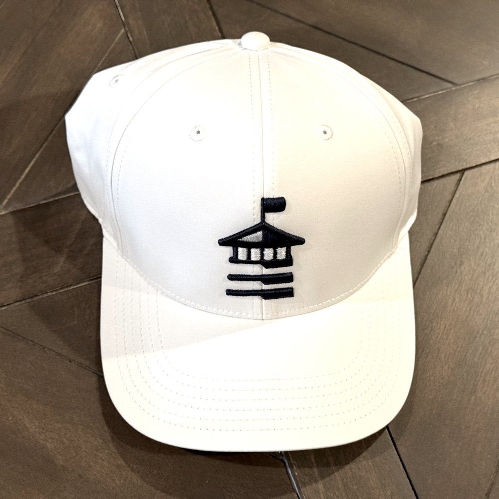 Lido House White/Navy Embroidery Hat